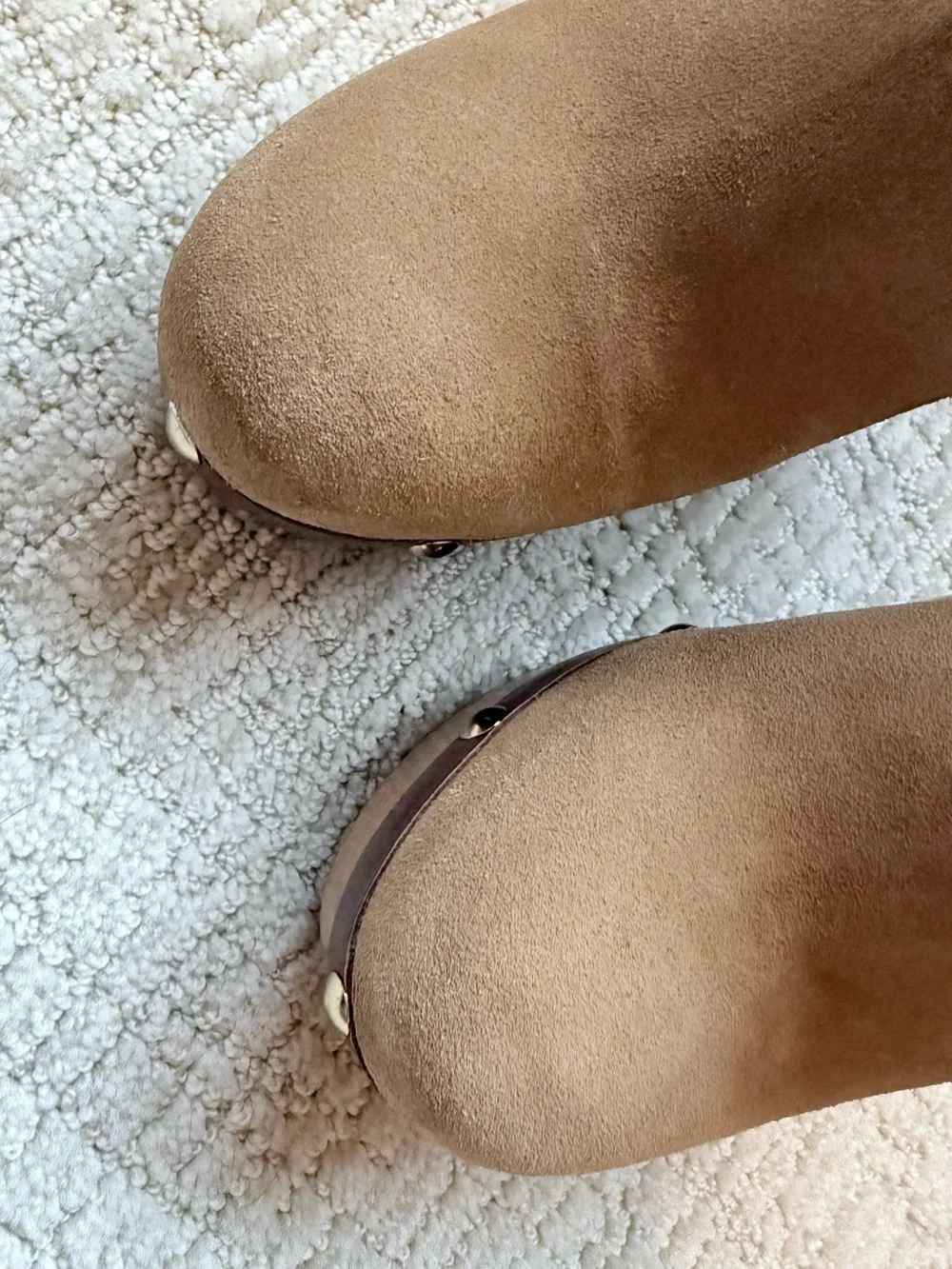 Kors by Michael Kors Tan Suede Platform Slingback Clogs